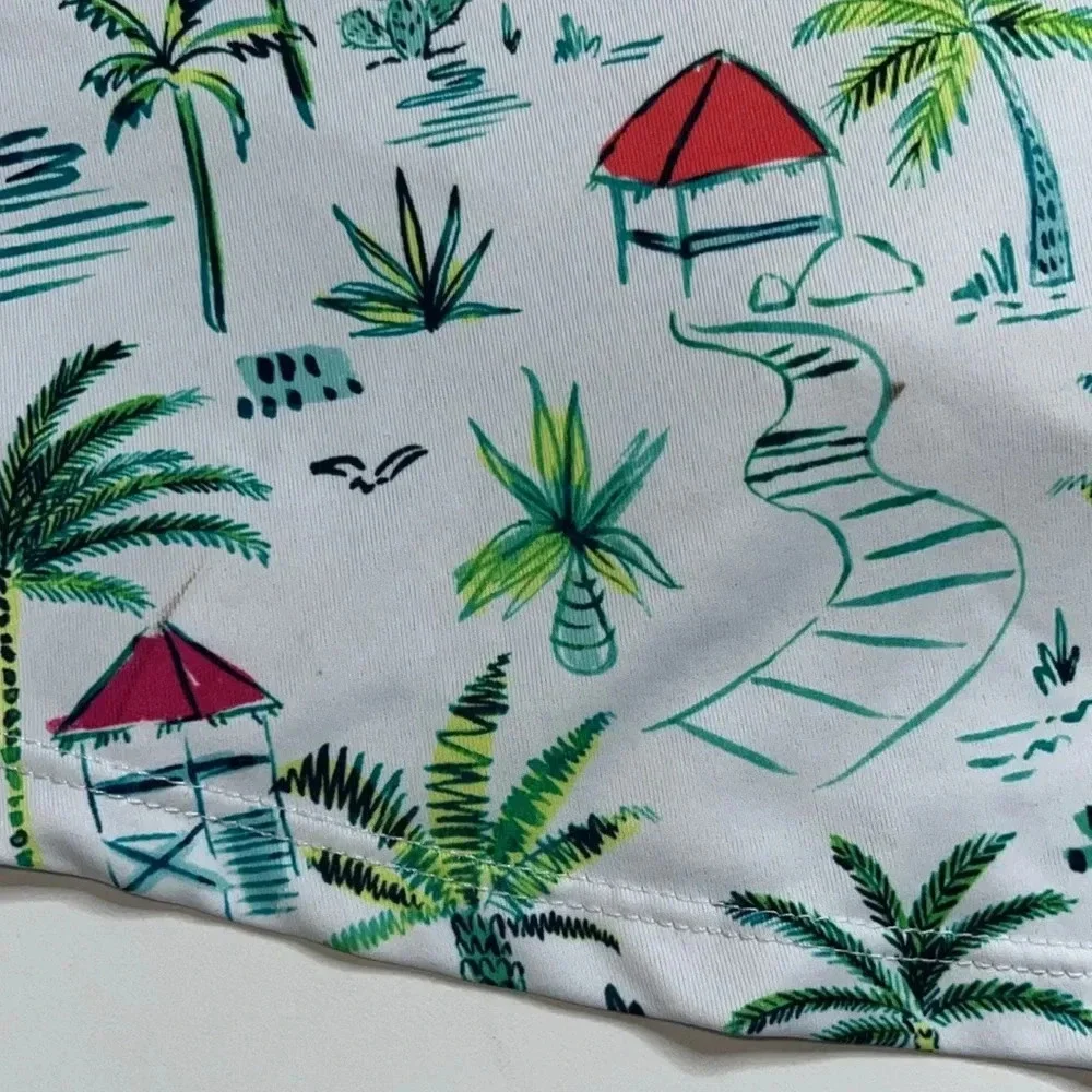 Imperfect Lillie Green tropical skort 2X palm trees cactus country club vacation